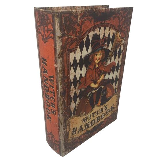 NWOT Halloween WITCH'S HANDBOOK spell book spellbook tabletop decor vintage look - Picture 10 of 10
